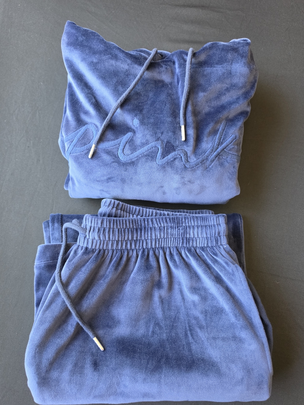 PINK Victoria's Secret Navy Velour Jogger Set